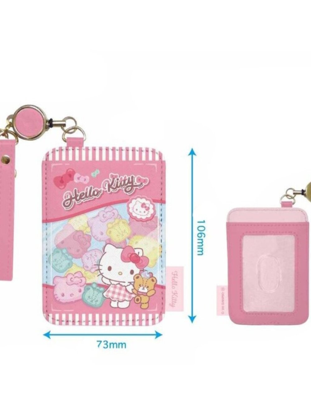Hello Kitty Pass Holder Card Case with Reel | Sanrio | NWT